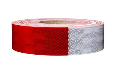 2" Kiss Cut Roll Conspicuity Tape 11" Red / 7" White 3M™ Diamond Grade™ x 150 Ft | 67636