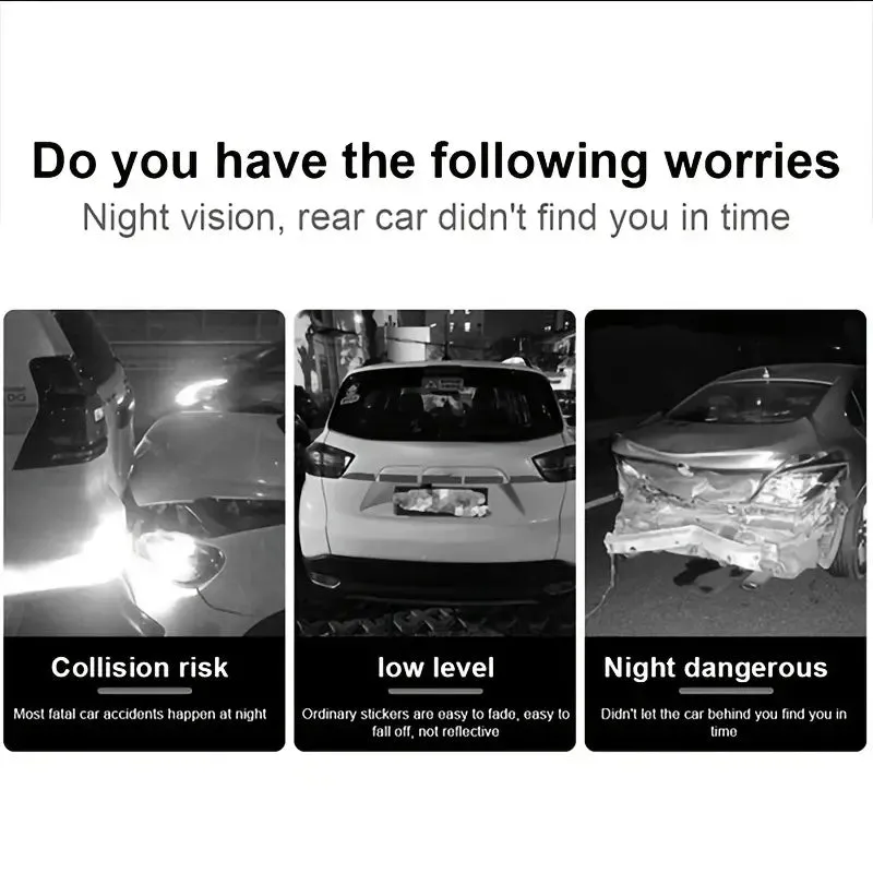 Car Truck Bumper Safety Reflective Warning Strip Stickers