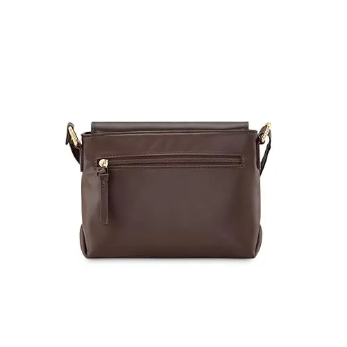 Fastrack Brown Solid Sling Bag for Women