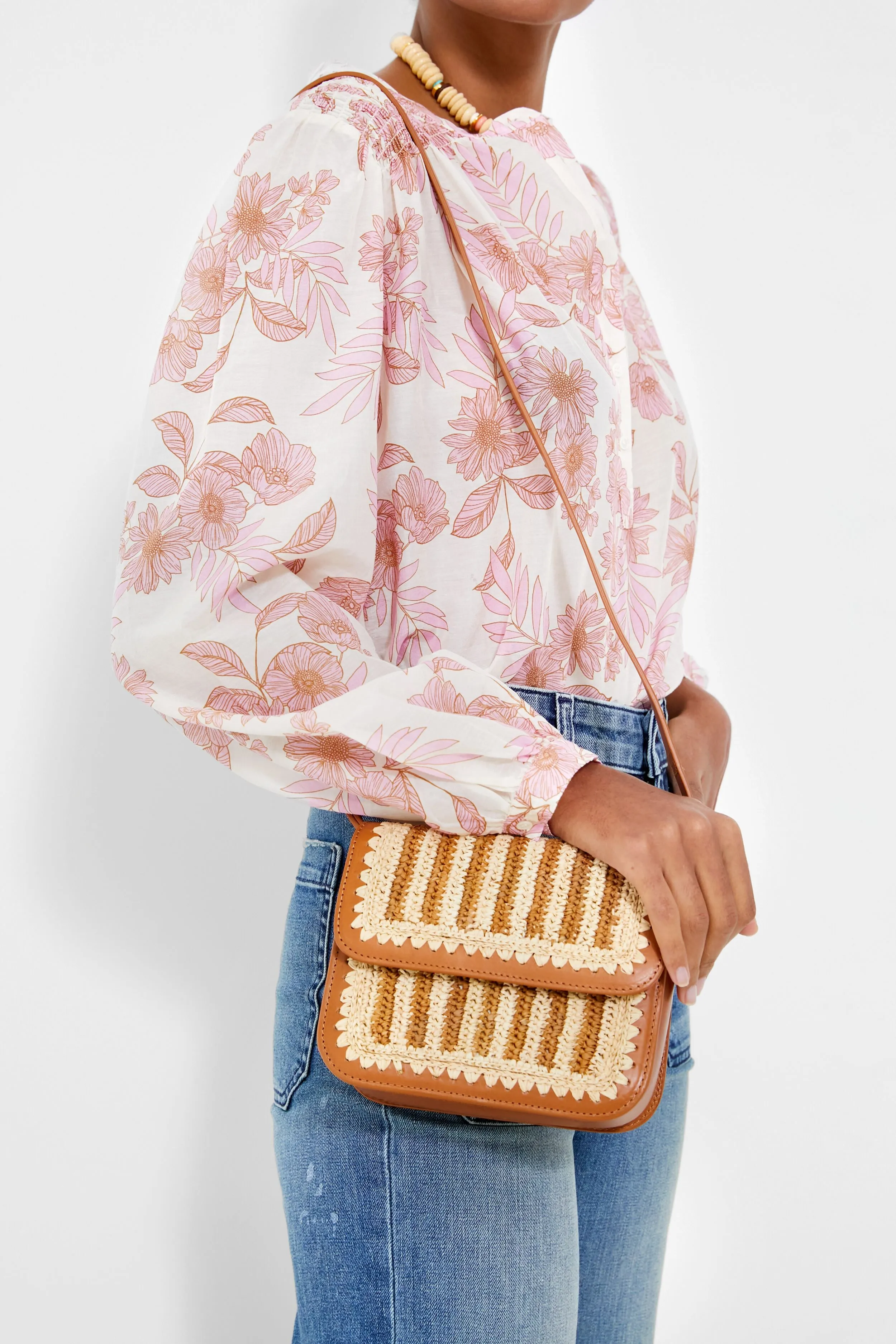 Natural Brown Kenton Crochet Crossbody