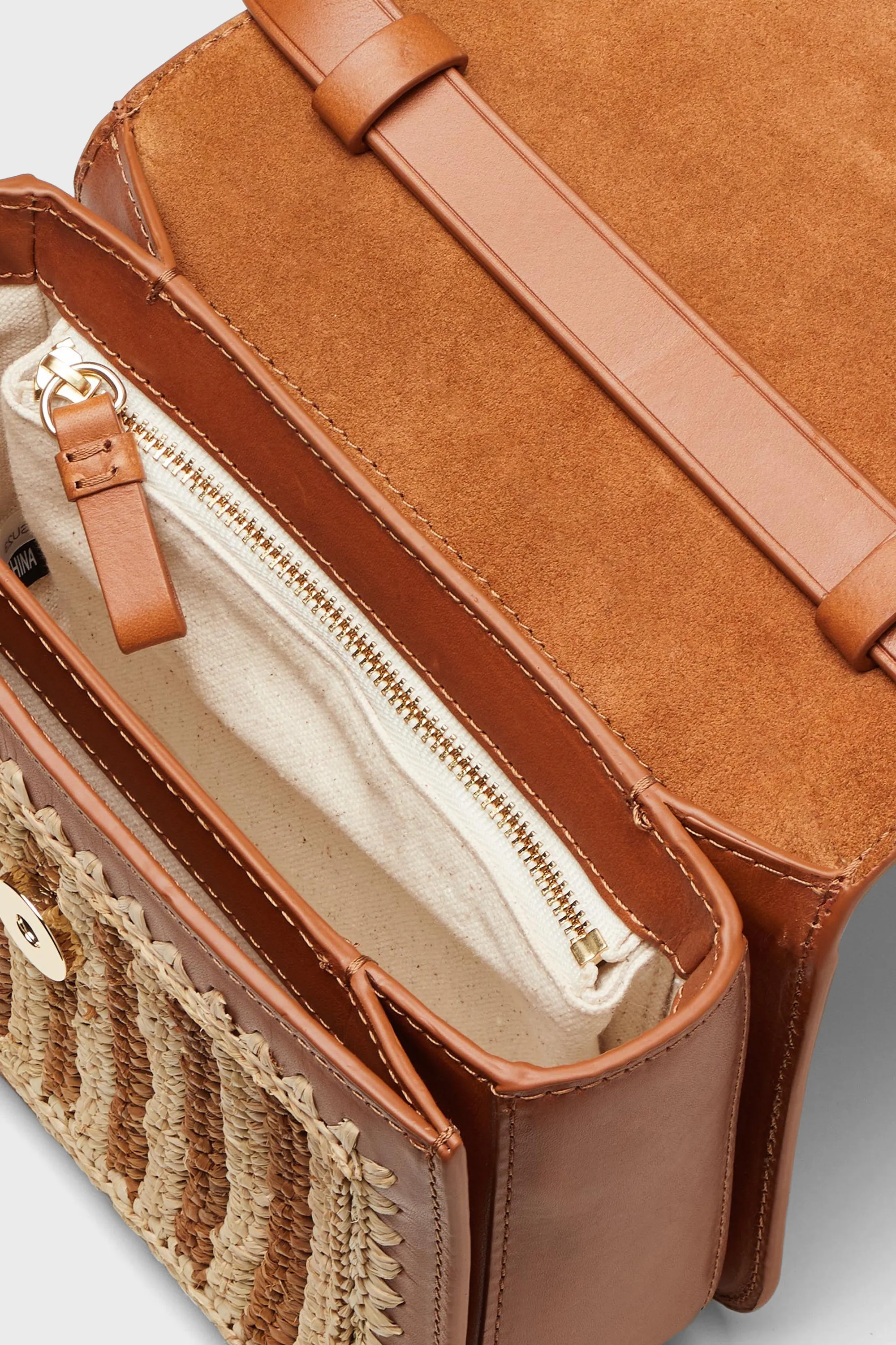 Natural Brown Kenton Crochet Crossbody